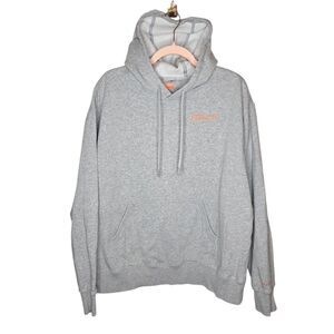 Merrell Men's "Hike On" Pullover Hoodie Sweatshirt, Size XL, Grey Orange
